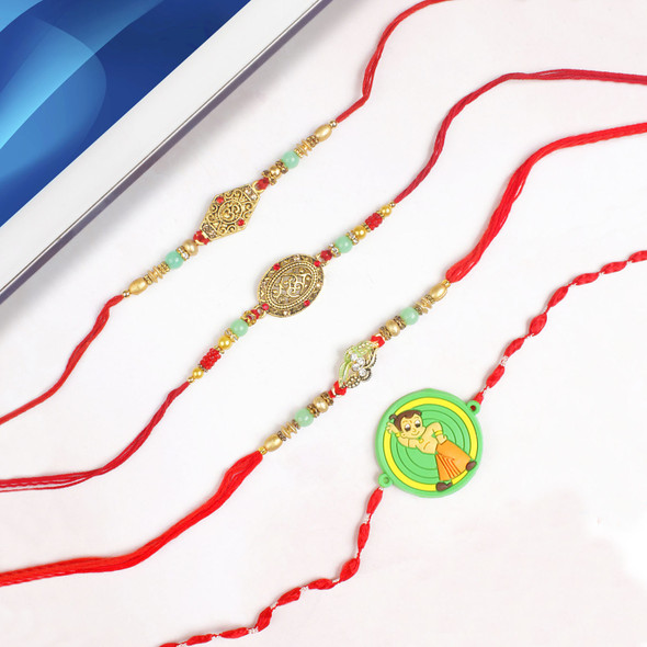 Brother Rakhi Set of 4 - For Europe
