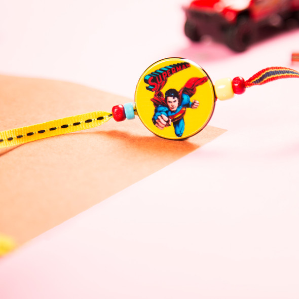 Superman Fancy Kids Rakhi - For UK