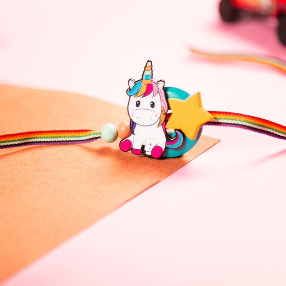 Fancy Modern Unicorn Rakhi - For UK