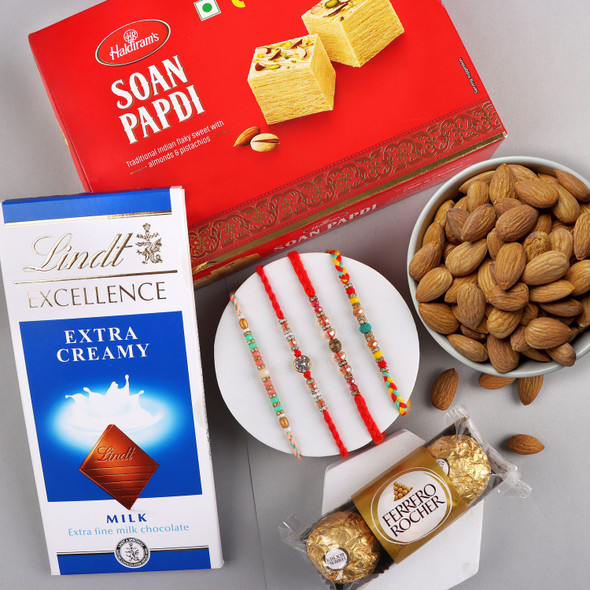 Raksha Bandhan Family Rakhi Set Hamper - For Canada