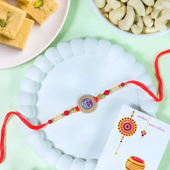 Ik Onkar Rakhi with Soan Papdi n Cashew - For UK