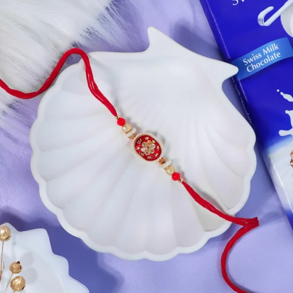 Kunda Designer Rakhi with Chocolate  - For Canada