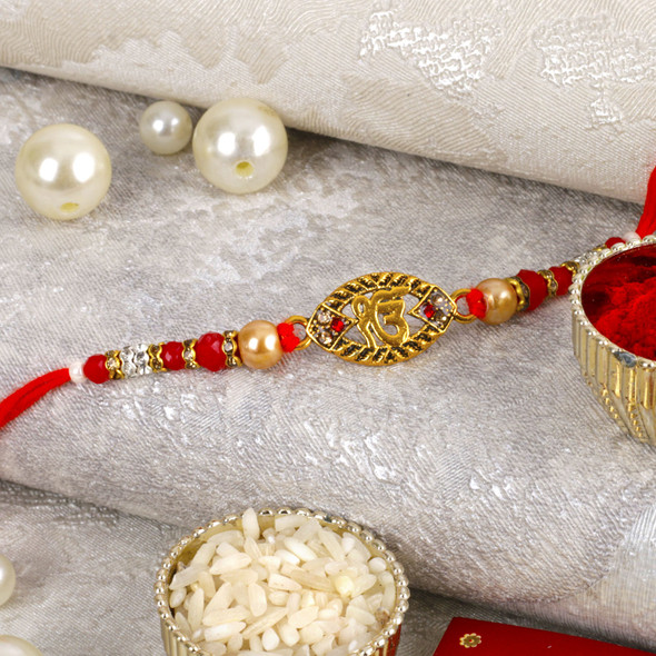 IK Onkar Rakhi with Soan Papdi Sweet - For Canada