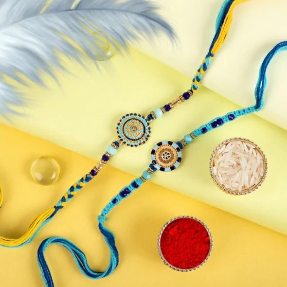 Prepossessing Fancy Rakhi Set- For UK