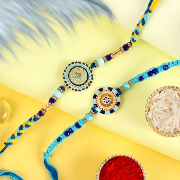 Prepossessing Fancy Rakhi Set- For UK