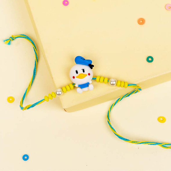 Kid's Donald Duck Rakhi with Dairy Milk Silk Chocolate - For INDIA