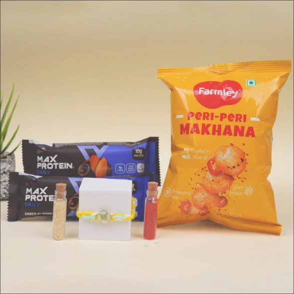 Rakhi Healthy Snacks Gift Box for Brother - For INDIA