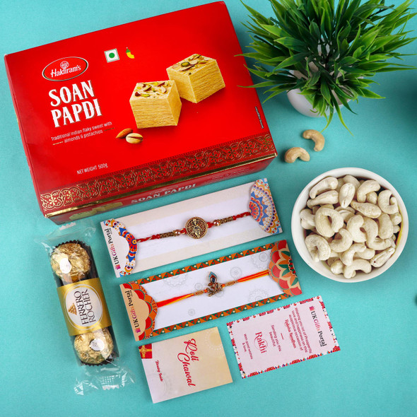 Aum & Ganesha Rakhi Hamper - For USA