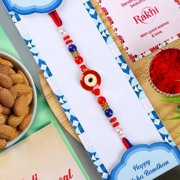 Evil Eye Rakhi Almond Treat - For Australia