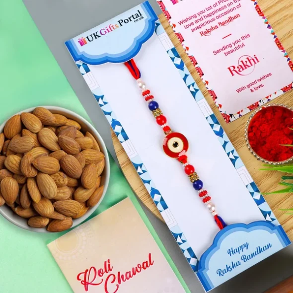 Evil Eye Rakhi Almond Treat - For Australia