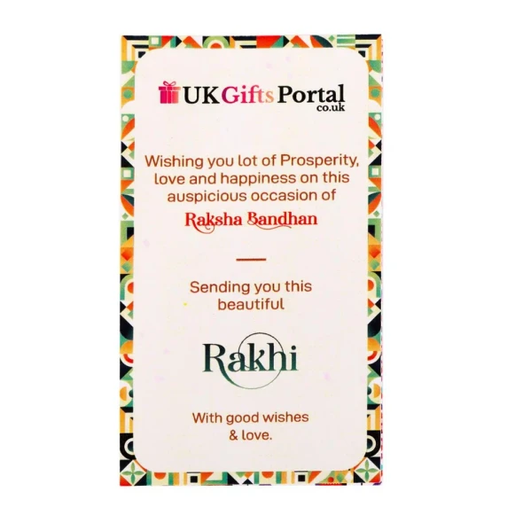 Gracefully Crafted Rakhi with Dry Fruit  - For UK