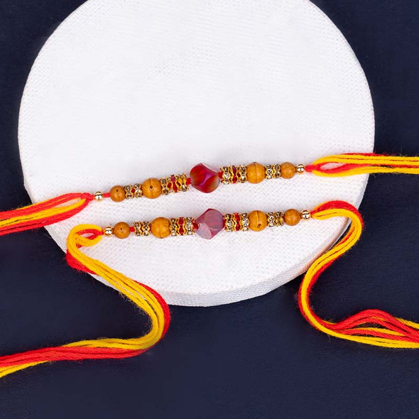 Pearl Rakhi with Mug and Spider Plant - For INDIA