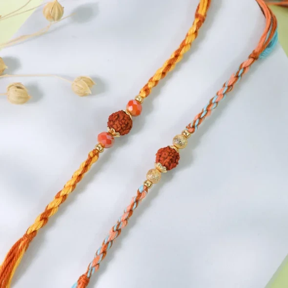 Rudraksha Duo Rakhi Set - For UK