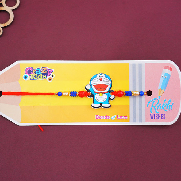 Doraemon Rakhi with Sweets for Little Brother - For INDIA