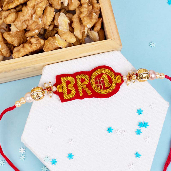 Bro Rakhi with Walnuts and Cashews - For INDIA