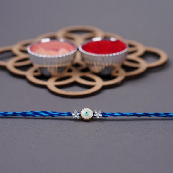 Evil Eye Elegance Designer Rakhi - For INDIA
