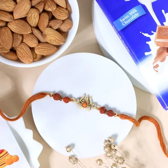Trishul Rakhi with Lindt & Almond - For UK