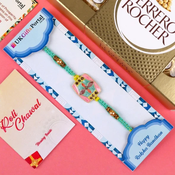 Prosperous Rakhi with Ferrero Rocher - For UK
