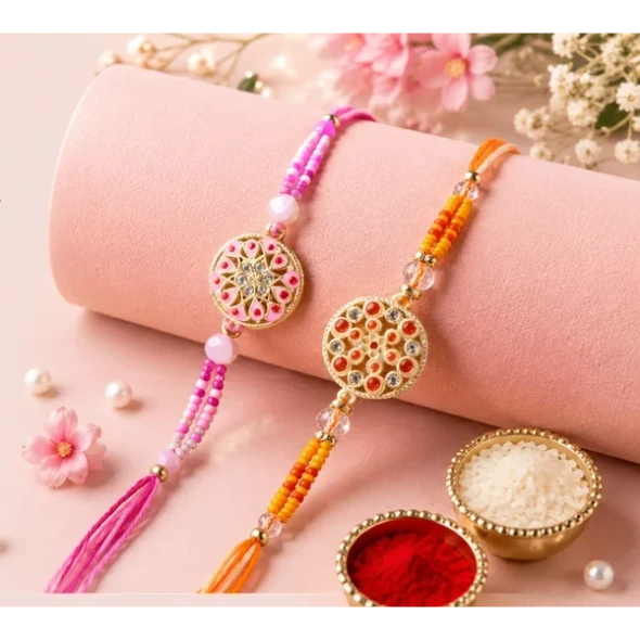 Magnificent Rakhi Set with Lindt & Cashew - For UK