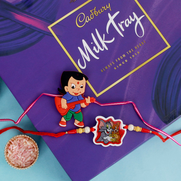 Two Kid's Rakhi with Cadbury chocolate - For Singapore