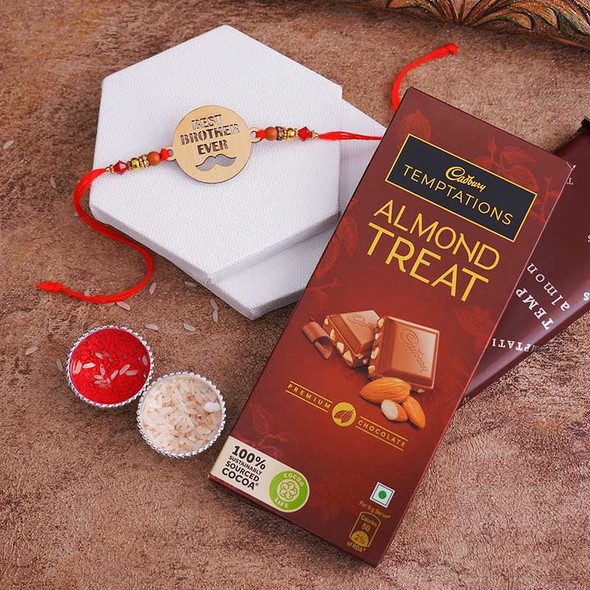 Best Brother Rakhi With Cadbury Temptations - For INDIA