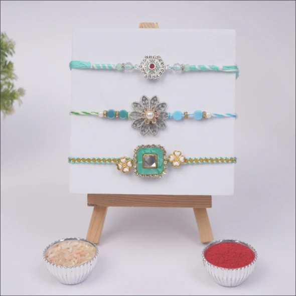 Premium Rakhi Set of 3  - For INDIA