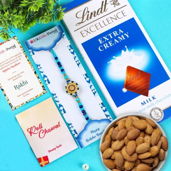 Symmetry Rakhi with Lindt n Almond - For USA