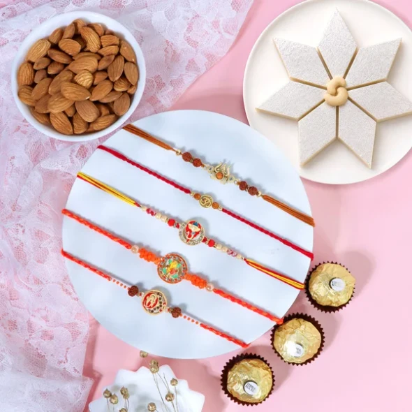 Sacred Rakhi Set Gift Hamper for brother - For Europe
