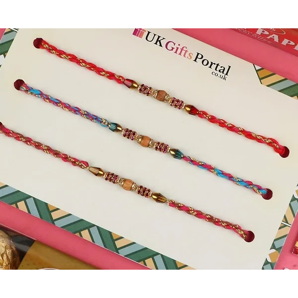 Pulchritude Set of 3 Rakhis - For USA