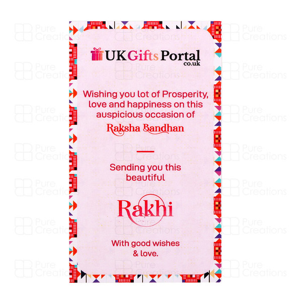 Fancy Beads Rakhi - For USA