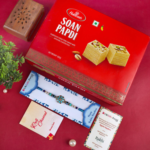 Designer Rakhi & Soan Papdi - For USA
