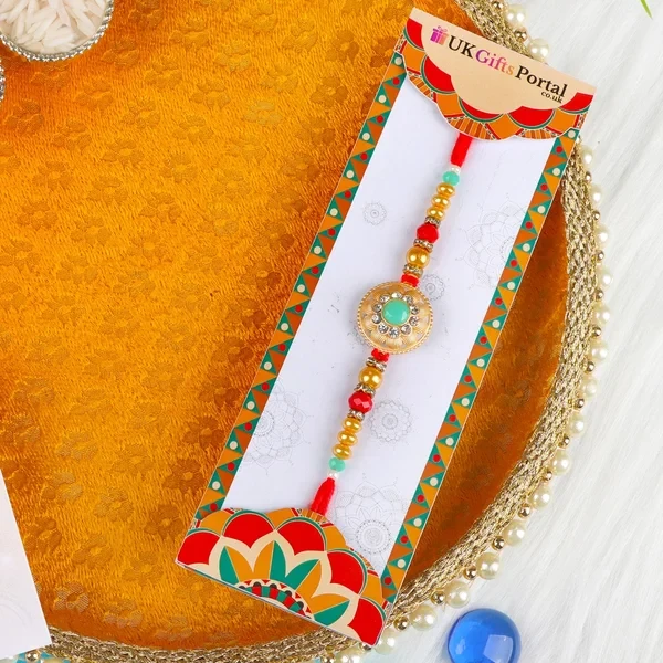 Radiant Rakhi with Puja Thali - For USA
