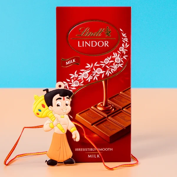 Chota Bhim Kids Rakhi with Lindt Chocolate - For Europe