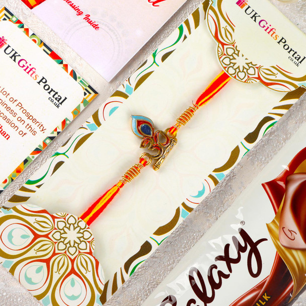 Aum Rakhi with Galaxy Smooth Chocolate - For UK