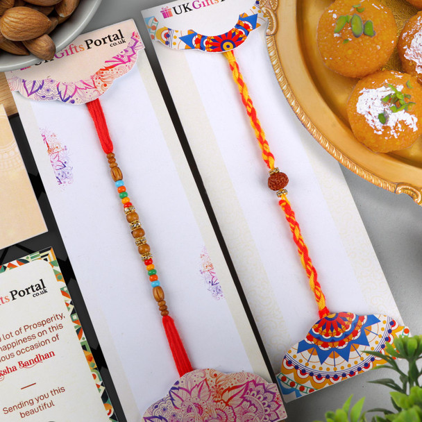 Sizzling Rakhi Set with Haldiram Motichoor & Almond - For UK