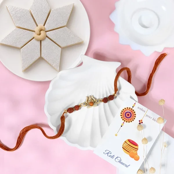Trishul Rakhi With Kaju Katli - For UK