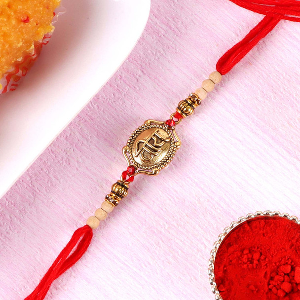 Veera Designer Rakhi with Motichoor Ladoo - For UK