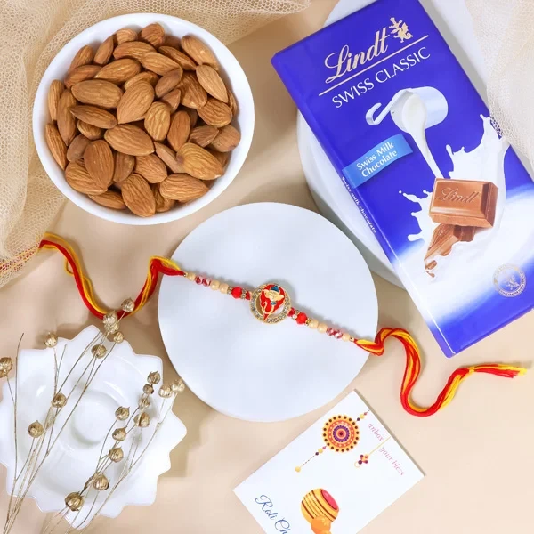 Ganesha Designer Rakhi Treat Pack - For UK