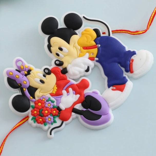 Mickey Mouse & Nobita Shizuka Kid's Rakhi Set Cadbury Box - For UK
