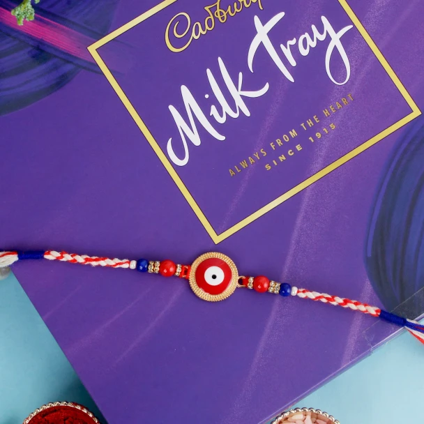 Evil Eye Rakhi with Cadbury Gift Pack - For UK