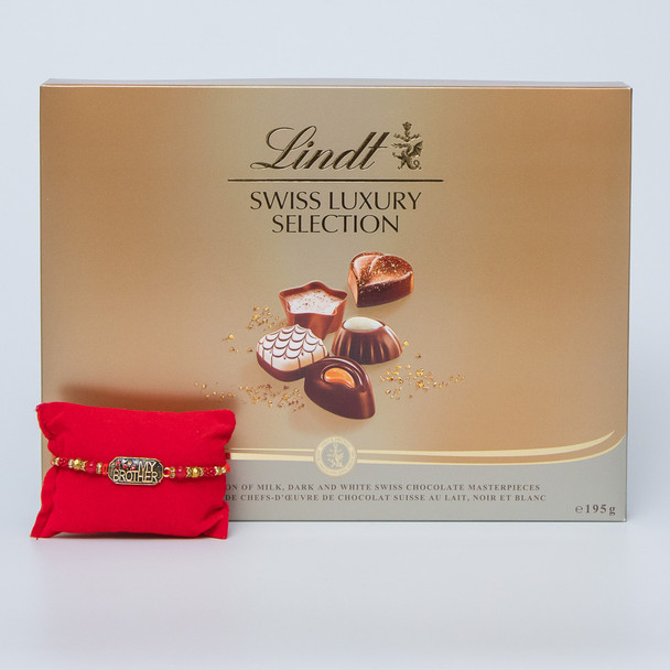 My Brother Rakhi with Lindt Swiss Luxury Chocolate  - For UK