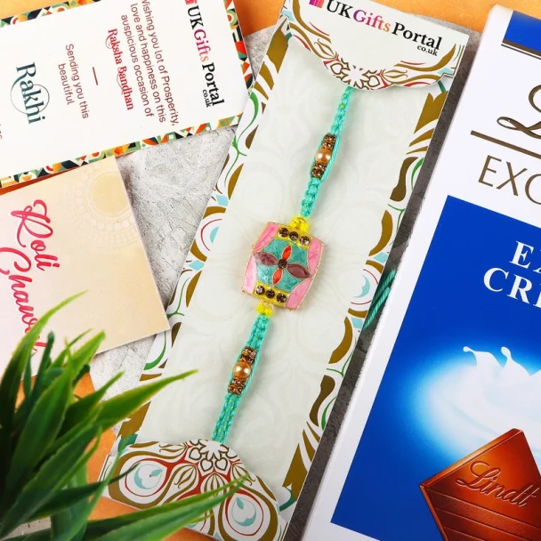 Statuesque Rakhi with Lindt Chocolate - For UK