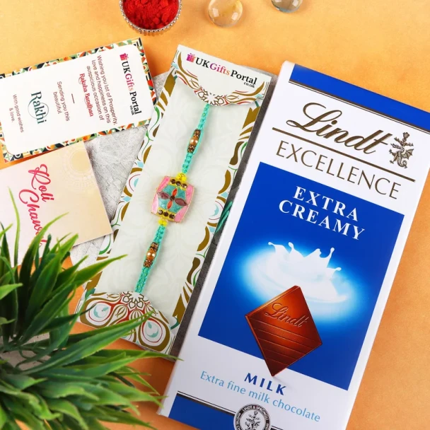 Statuesque Rakhi with Lindt Chocolate - For UK