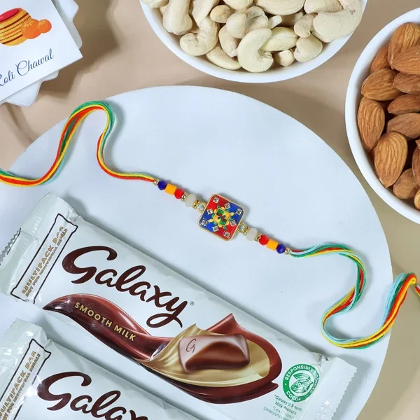 Designer Jewel Rakhi Gift Hamper - For UK