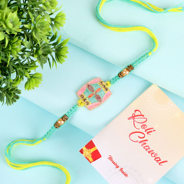 Dazzling Rakhi n Ferrero Rocher Chocolate 16 Pcs - For Australia