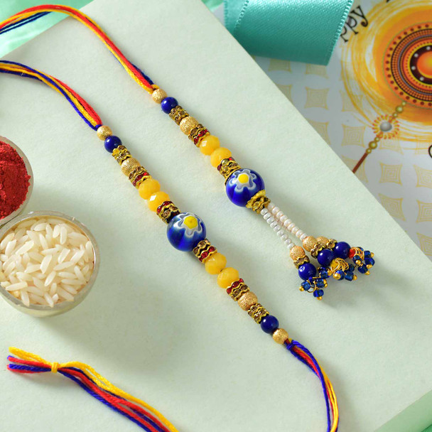 Delightful,Bhaiya Bhabhi Rakhi Set - For Australia