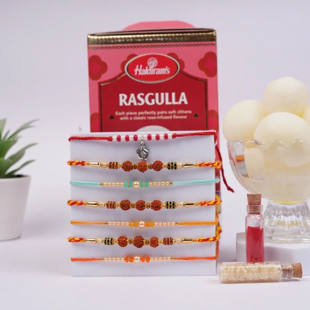 Grand Family Rakhi Rasgulla Celebration Pack - For INDIA