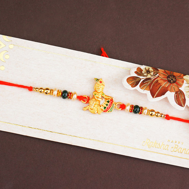 Krishna Rakhi with Dry Fruits N Chocolates - For INDIA