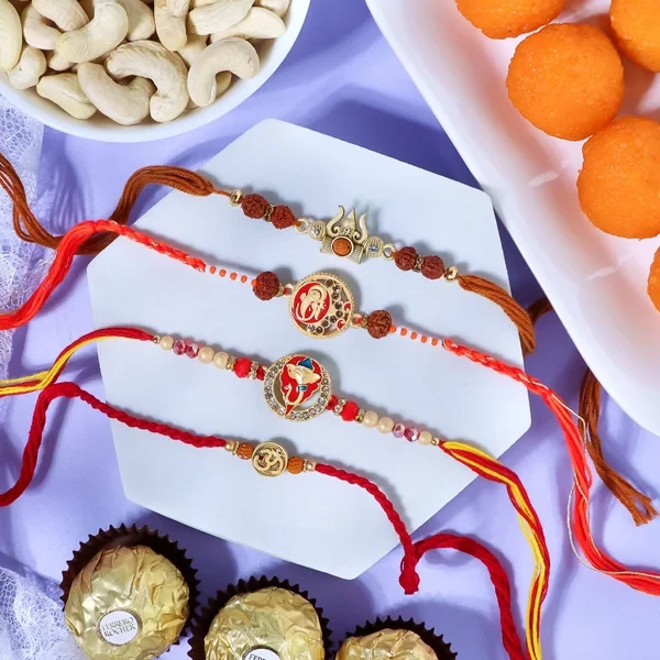 Shiv & Ganesha Rakhi Sweet Hamper - For Canada