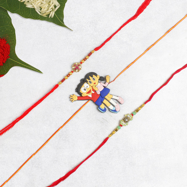 Splendid Rakhi Set n Kids Rakhi - For Singapore